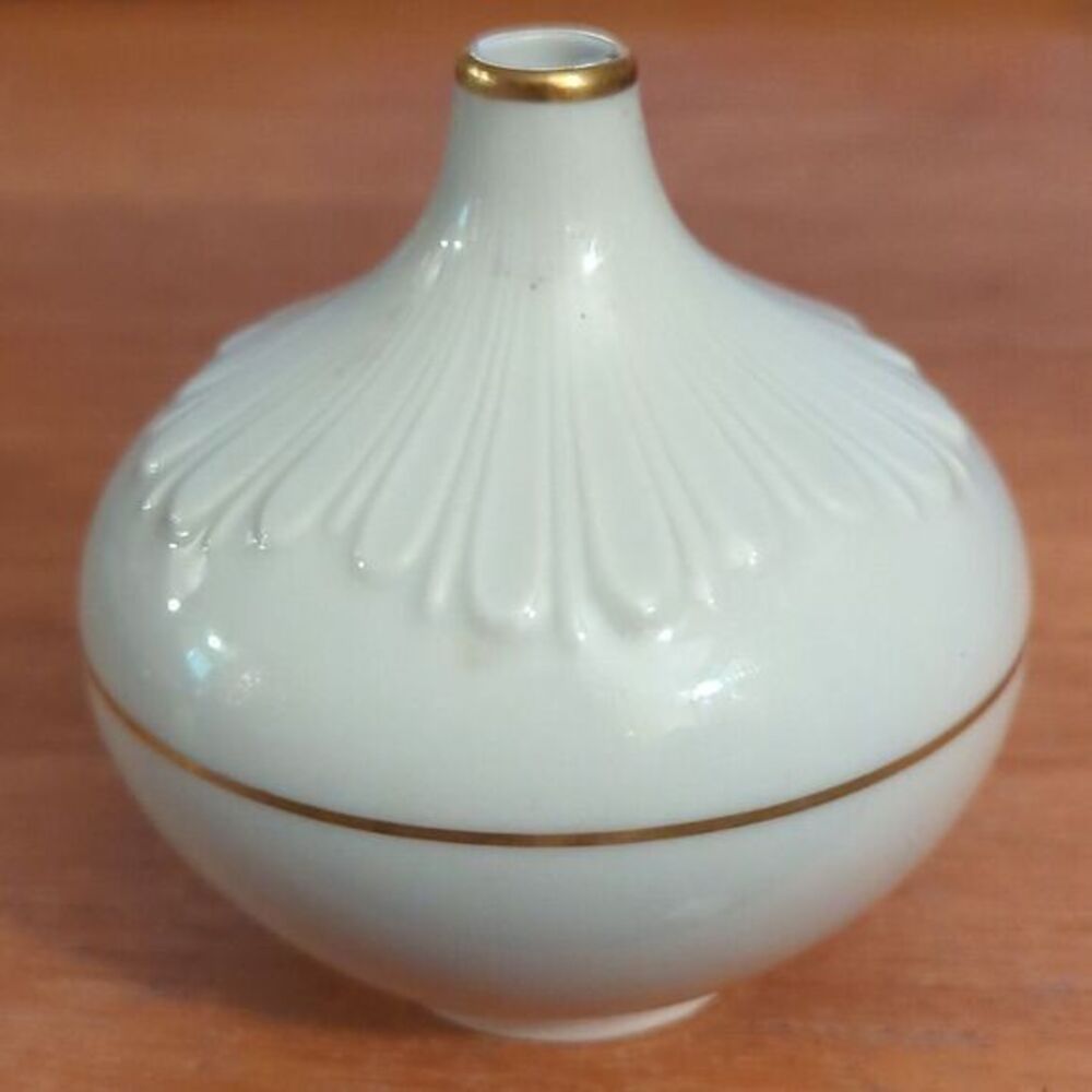 Vintage Suisse Langenthal Porcelain Miniature Bud Vase Collectible‎ 3 1/4" tall